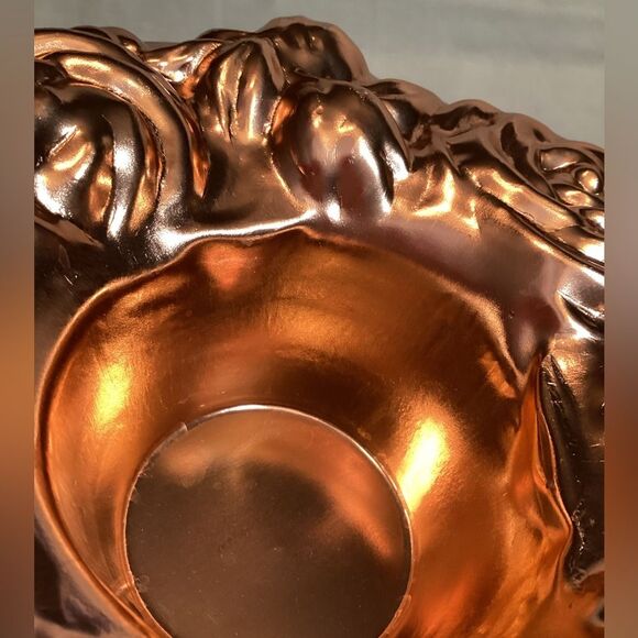 Copper Floral Wall Hanging Dessert Cake Mold 1963 AHG Made in Hong Kong 5 Cups - Picture 11 of 11